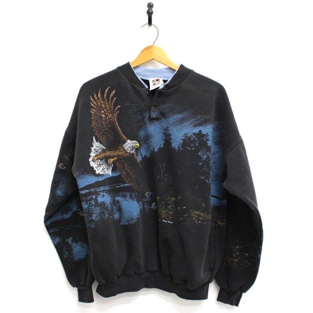 Vintage Art Unlimited Bald Eagle Sweatshirt XL